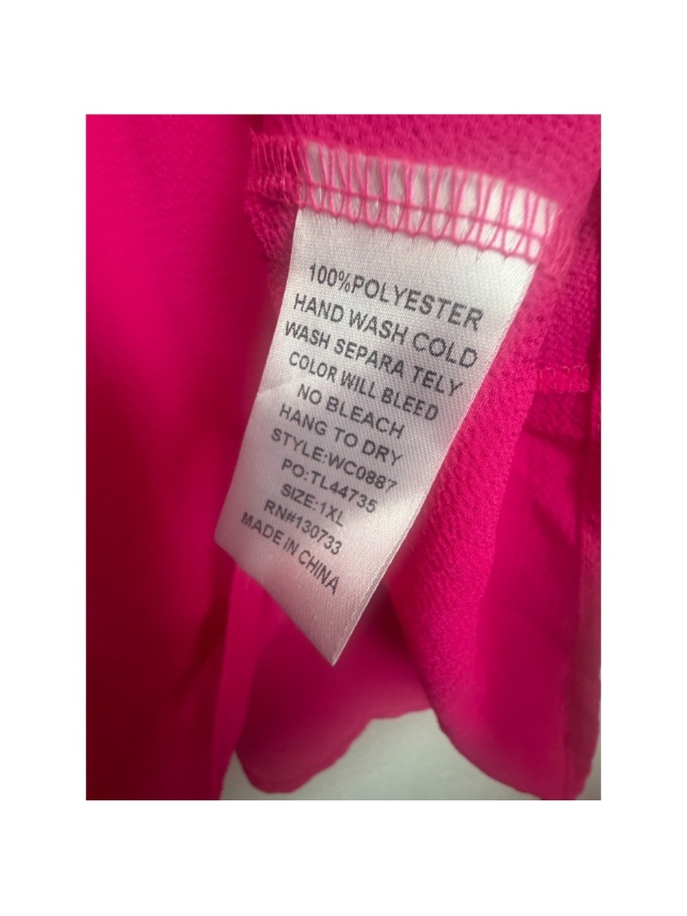 Umgee Hot Pink Ruffle Sleeve Blouse - Picture 8 of 8